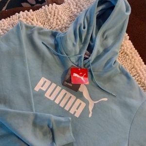 PUMA Relaxed Fit Crop Sweatshirt NEW